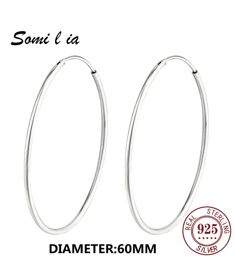 SOMILIA Hoop Earrings Silver 7