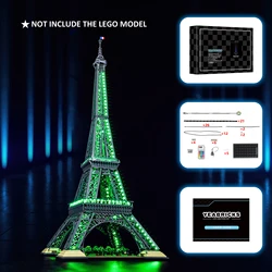 JOY MAGS Led Light Kit for 10307 Eiffel Tower Building Blocks Set (NOT Include the Model) Bricks Toys for Children RC Version