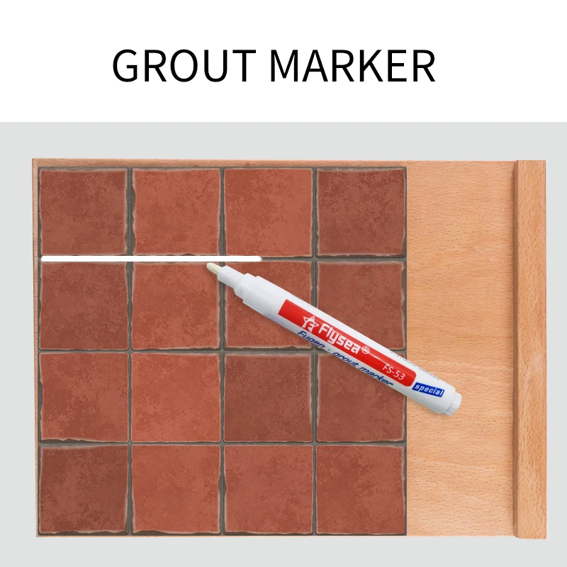 Grout Pen Waterproof Tile Marker Wall Seam Pen, for Tiles Floor Bathroom Decontamination Seam Repair (Black,White,Beige)