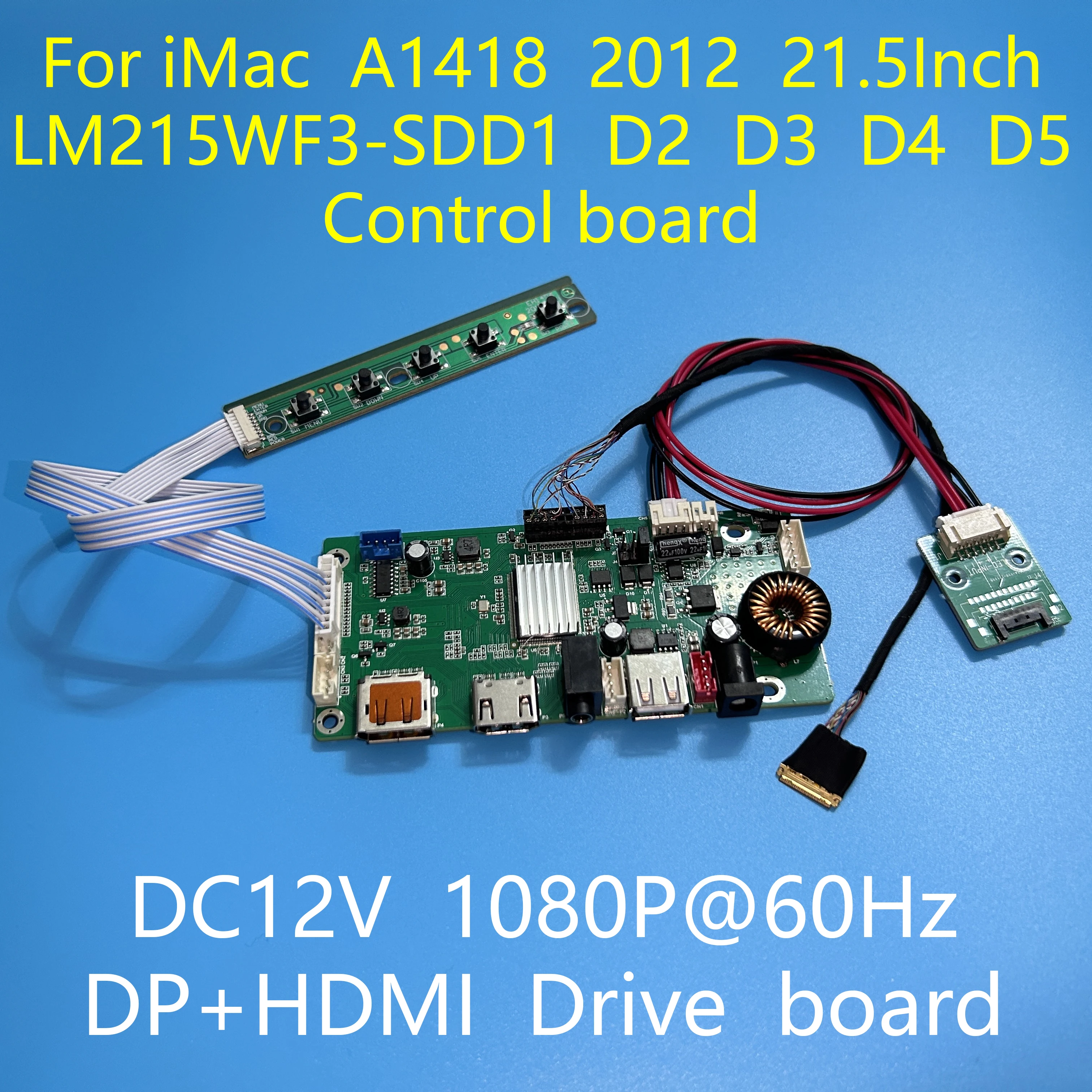 Para imac a1418 LM215WF3-SDD1 d2 d3 d4 d5 placa de controle 2012 21.5 polegada 1920*1080 dp porta hdmi display lcd driver placa-mãe