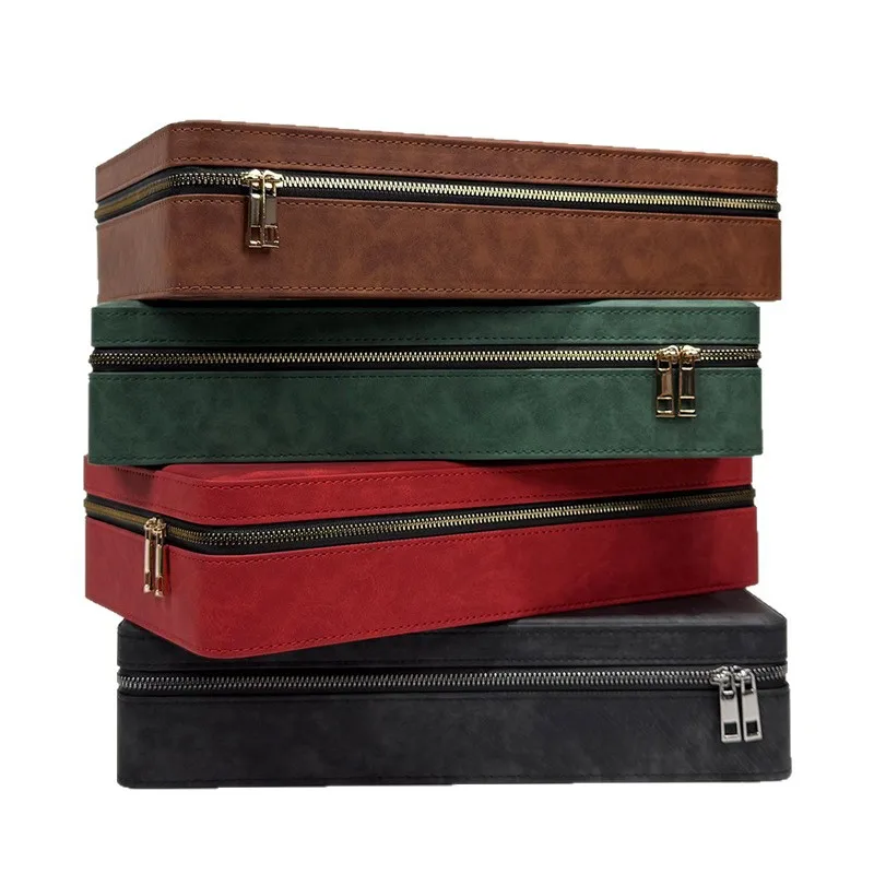 

Watch Box Multi-position Portable Pressure-resistant 12 Pillows Pu Leather 12-grids Jewelry Storage Display Packaging Box