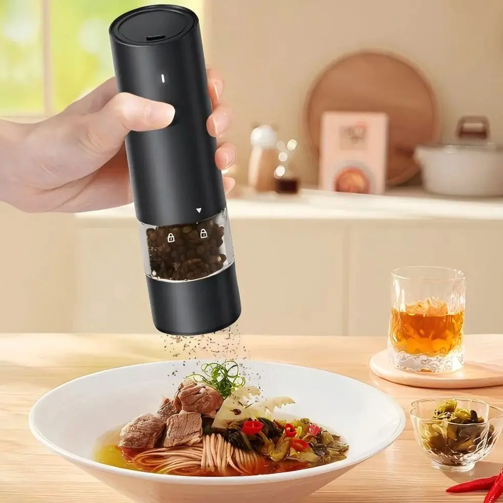 Wireless Electric rechargeable pepper grinder Portable spice pepper automatic grinder Electric Salt Pepper Grinder