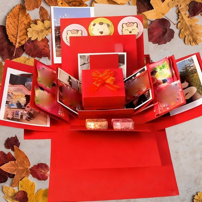 Caja de explosión sorpresa DIY fácil de instalar creativo adecuado como regalo para el día de San Valentín cumpleaños boda y aniversario