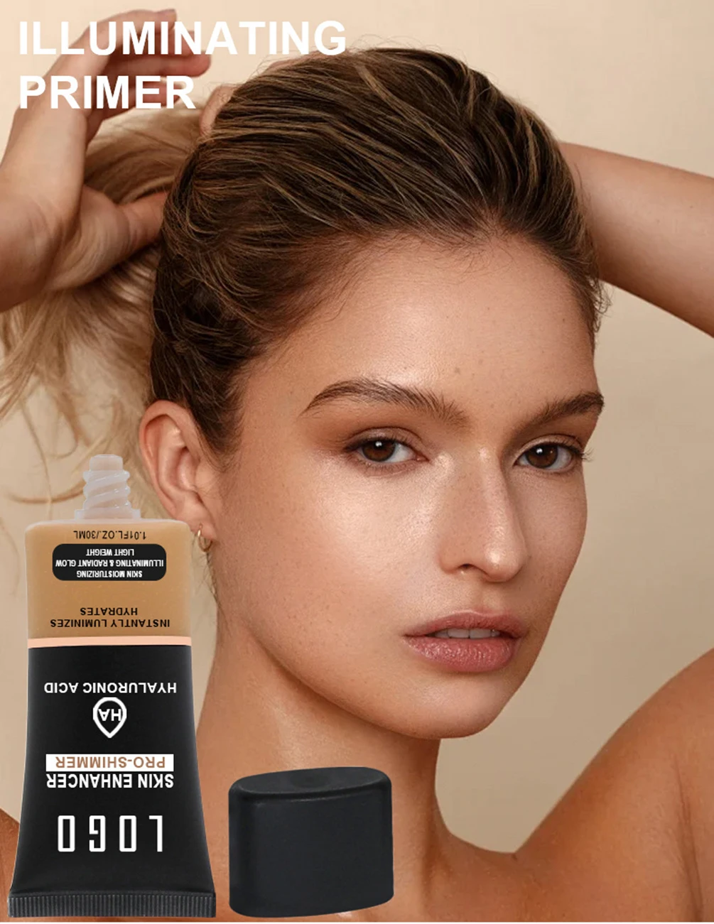 30ml 프라이빗 라벨 6색 페이스 프라이머 맞춤형 로고 튜브 펄 프라이머 호스 보습 크림 롱래스팅 메이크업 도매