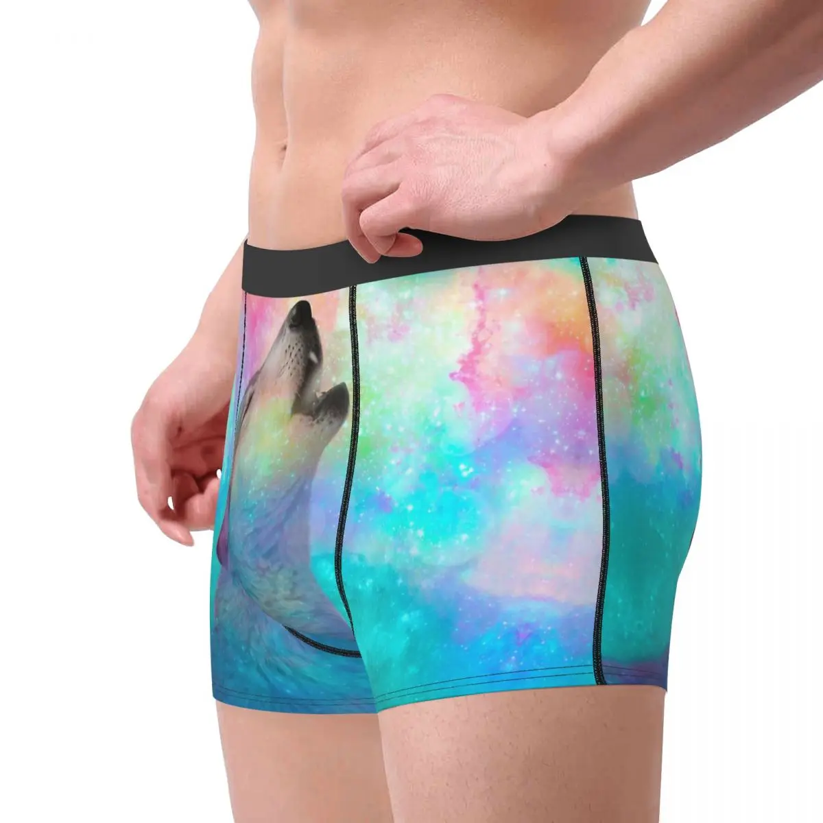 Breathing Dreams Like Air Men Boxer Briefs Wolf Cruel Rage Looking Dignified And Creative Underpants Top Quality Print Shorts