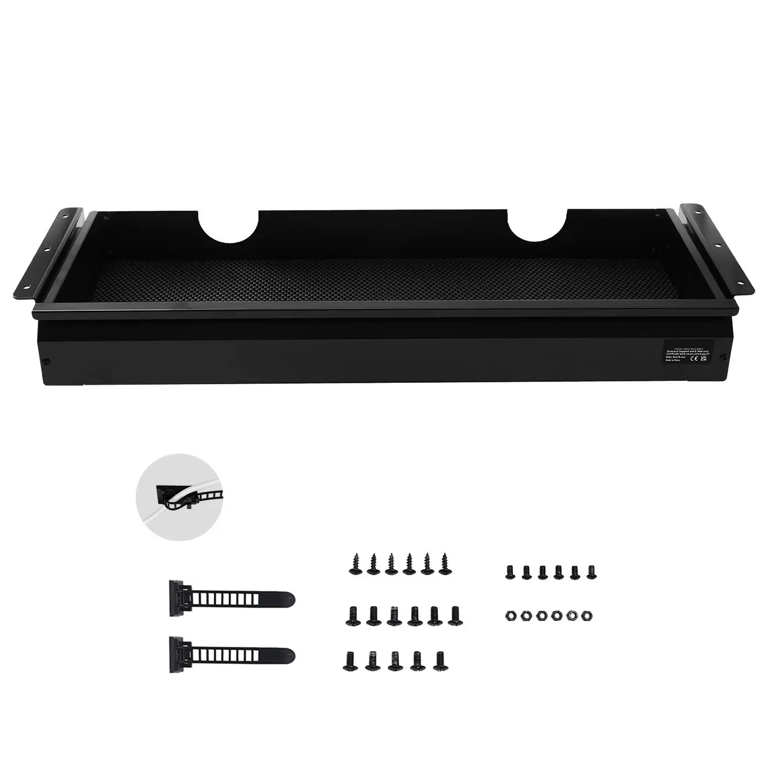 26 Inch Under Desk Slide Out Drawer 29x9x4 Inch Hidden Storage Organizer Pull Out Pencil Drawer for office Home Sit Stand Workstation