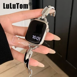 Correa de Metal para Apple Watch Series 11 10 9 8 7 6 SE 5 UItra 3 iWatch 49/46/45/44/42/41/40/38mm pulsera de lujo en forma de D