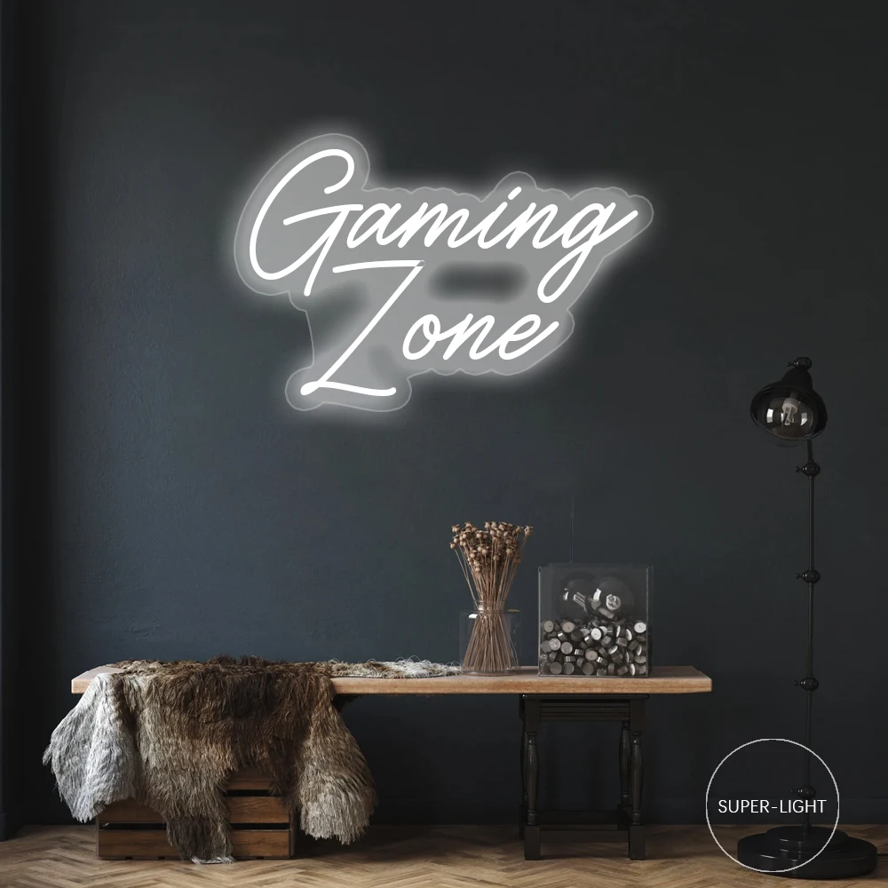 

Gaming zone neon sign, Gaming zone led sign, Game room neon sign, Game room led sign, Gamer light up sign,Gaming neon light,Game