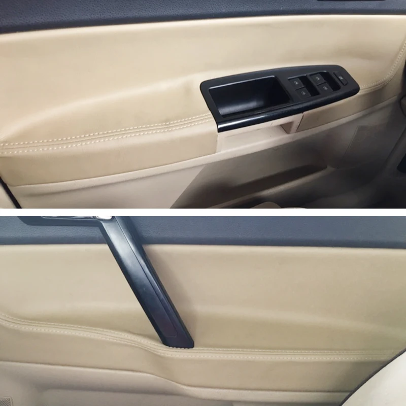 Per VW POLO 2004 2005 2006 2007 2008 2009- 2011 Hatchback/Sedan Car Styling In Pelle Microfibra Porta Interna Pannello di Copertura Trim