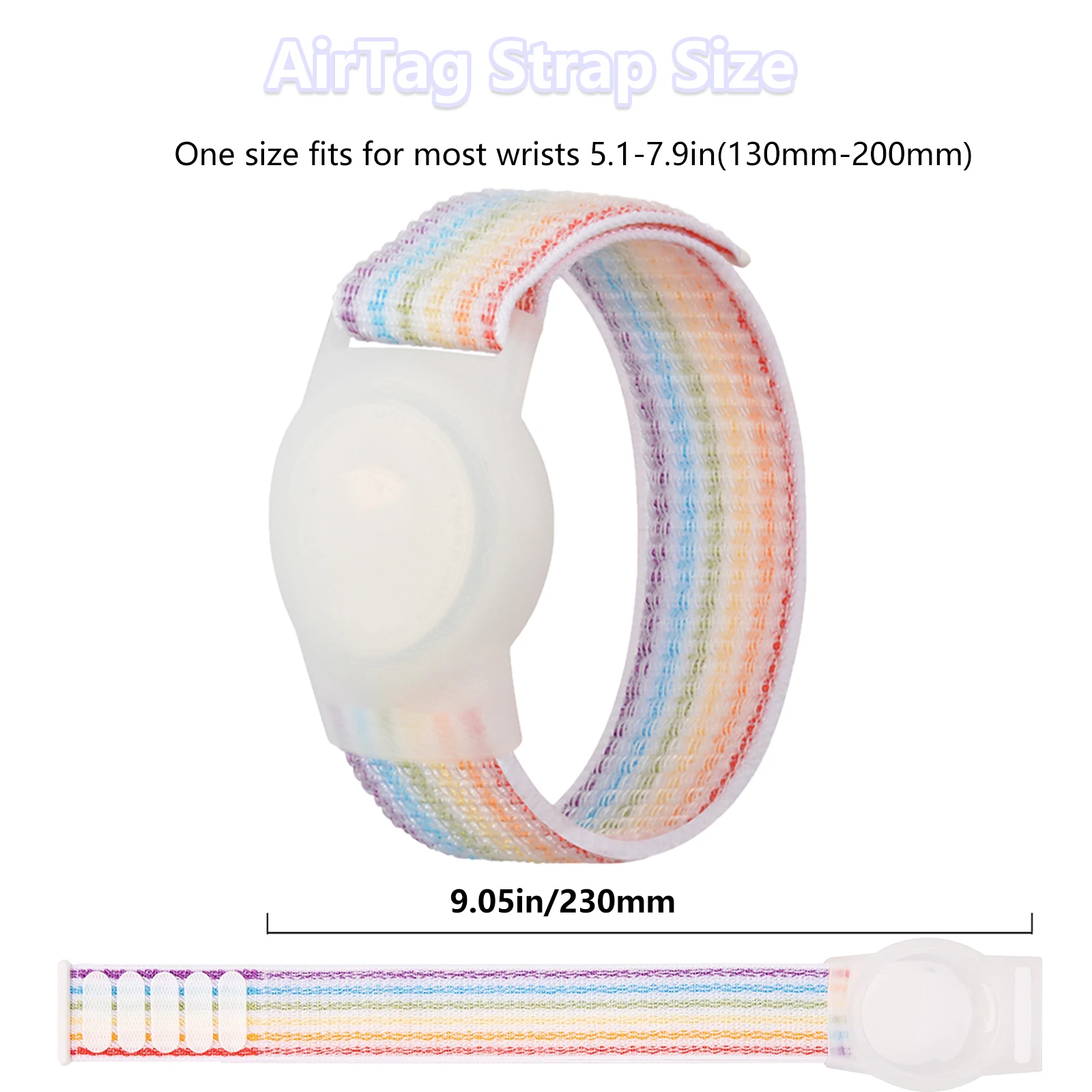 Kids Wristband For Apple AirTags Nylon Bracelet Watch Band with Protective Cover Holder Sleeve Case For Airtag Strap Accessories