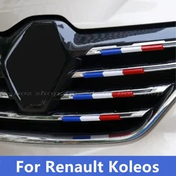 For Renault Koleos QM6 QM5 2021 2020 2019 15Pcs Car Stickers ABS Car Front Grille Grill Cover Sticker Talisman Latitude Fluence
