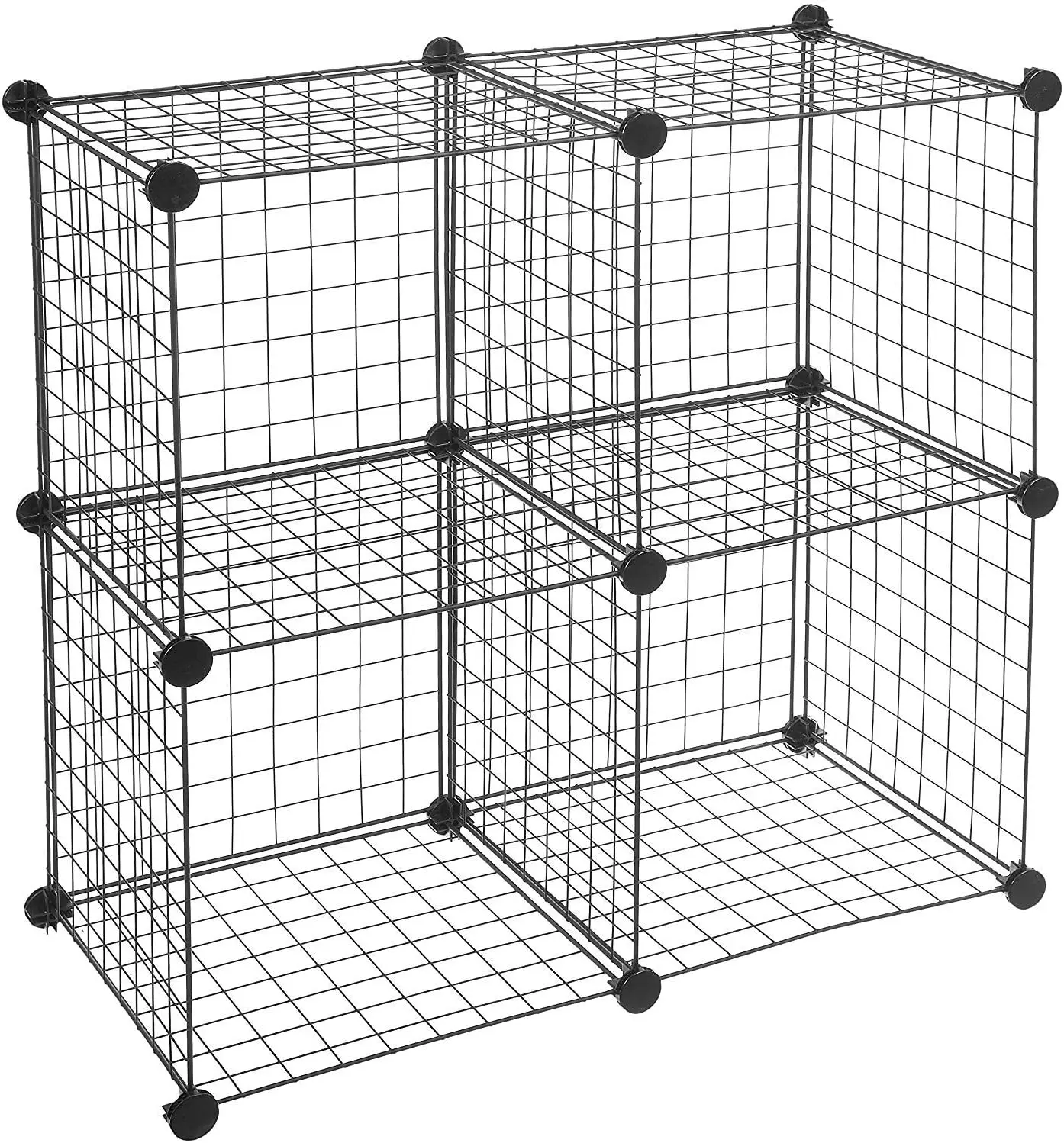 Economic Wire Cube Storage Organizer 4-Cube Wire Grid Storage Shelves