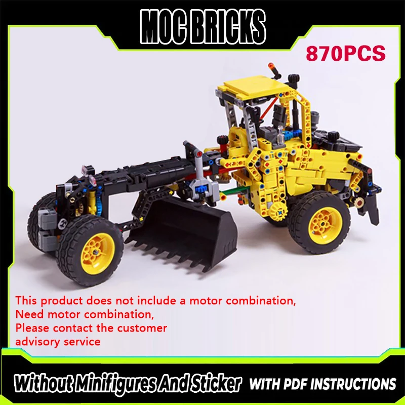 

City Car Model MOC Building Bricks Classic G60 Motor Grader Modular Technology Gifts Holiday Assemble Children Toys Suit