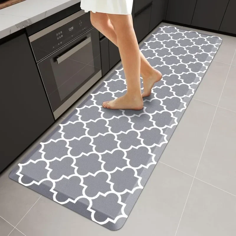 Waterproof Non-slip Kitchen Floor Mat 3D Vision Oil-proof Anti-fouling PVC Leather Carpet Suitable Balcony Sink Laundry Rug 러그