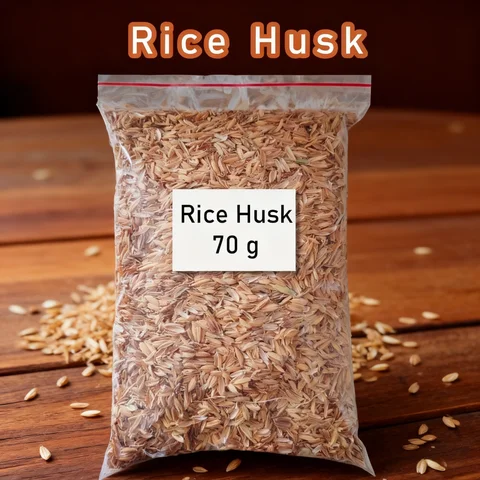 70g Dried Rice Husk Natural Material Configure Planting Soil Loose & Breathable Suitable For Plant Growth