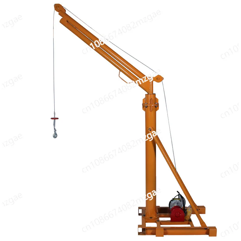 360 degree rotating 380V outdoor decoration feeder 220V motor building household small crane hoisting hoist