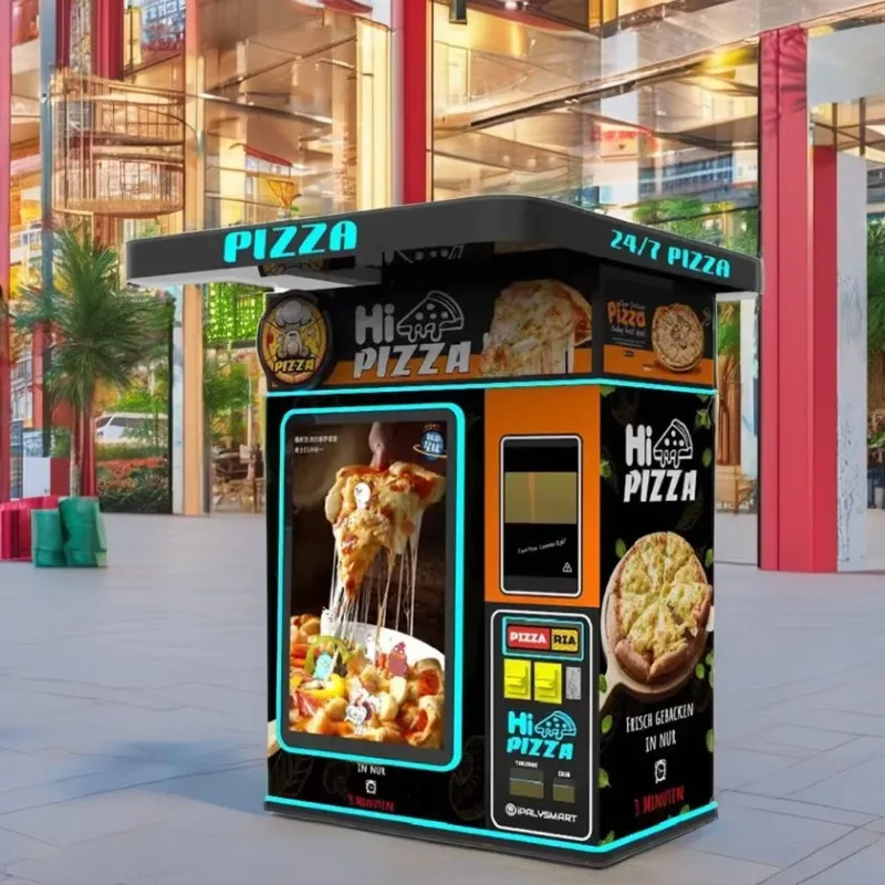 Smart Fully Automatic Pizza Vending Machine Built In Pizza Making Fresh Hot Food Retail Items Customized For Sale