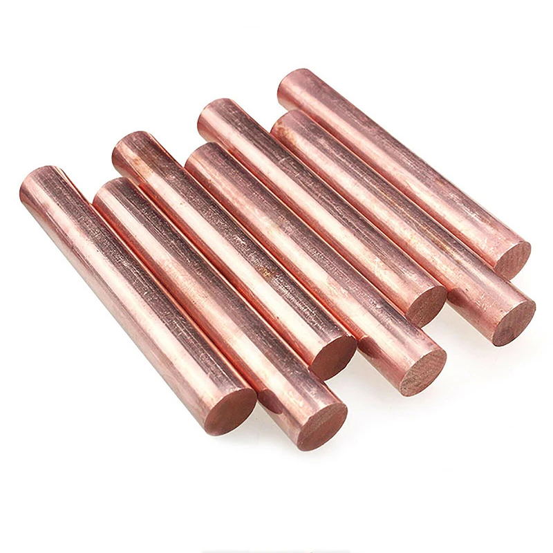 1pcs T2 ทองแดงรอบบาร์ Rod มิลลิ่งเชื่อมโลหะความยาว 150 200 250 300 400 500 1000 มม.Dia 3 4 5 6 8 9 10 12 22-40 มม.