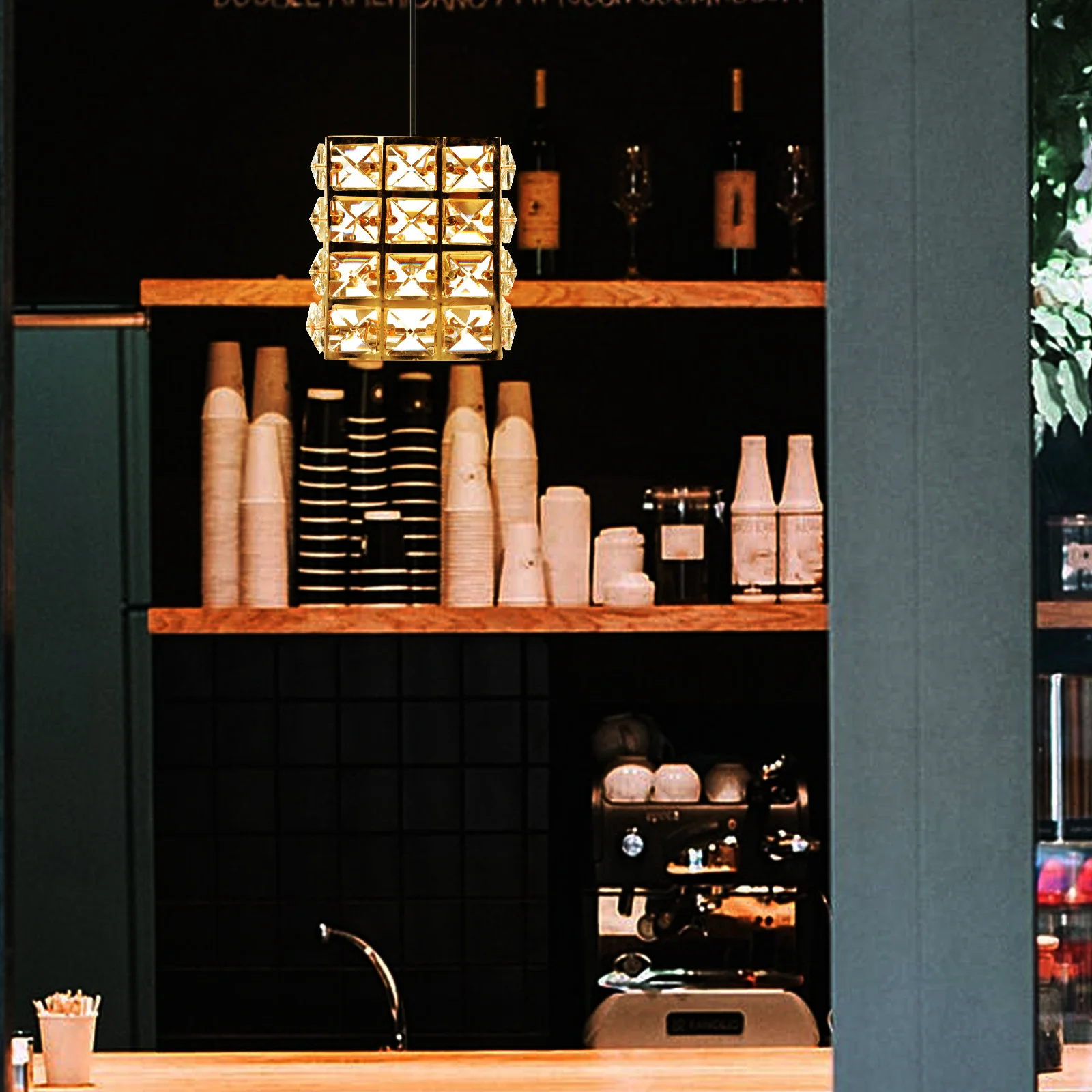 

Crystal Lamp Shade Ceiling Light Cover Exquisite Glass and Zinc Alloy Material Softens Light for Home Hotel Dorm Decor