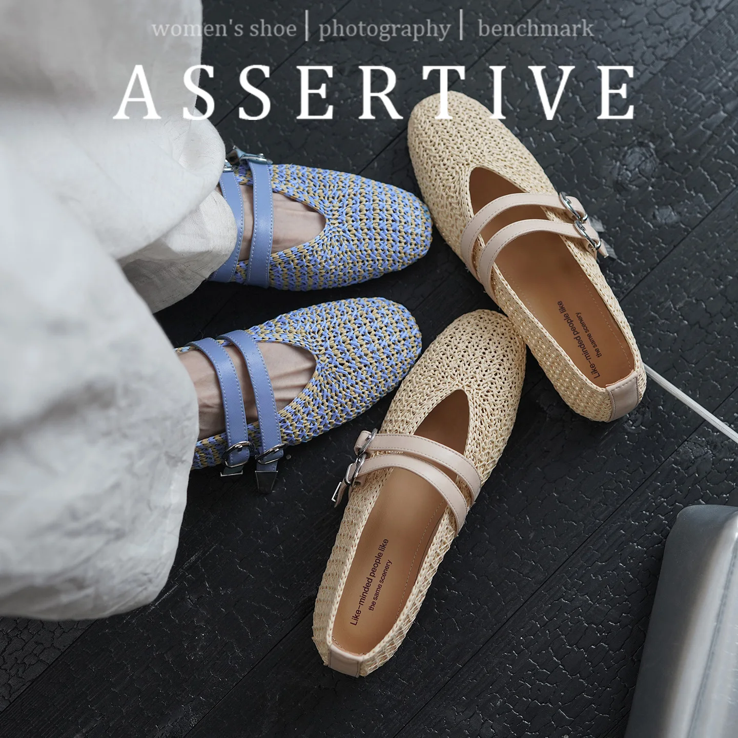 Women'S Shoes Naturalizer - รองเท้าส้นเตี้ยผู้หญิงแบบสาน หนังแท้ หนังไมโครไฟเบอร์+หนังแกะ หัวกลม สายรัดแบบหัวเข็มขัด รุ่นใหม่