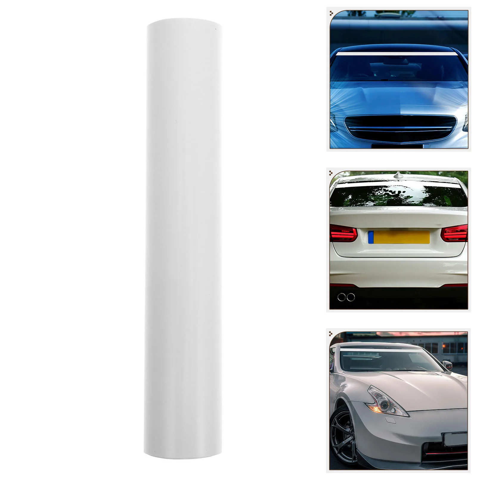 

1pcs Universal 60 Inch Pvc Car Windshield Sunshade Strip Matte Sun Visor Decal For Front Rear Windscreen Easy Installation Heat