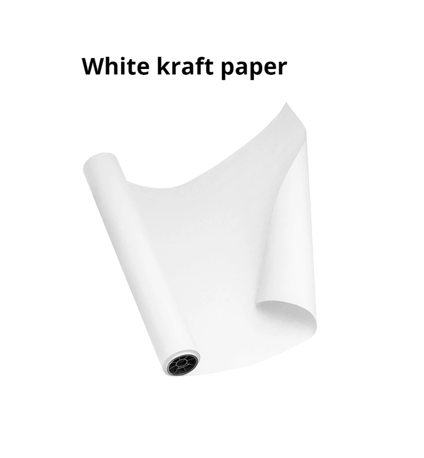 Papier d'emballage kraft blanc 100% recyclable, baume rond pour le déménagement, l'emballage d'expédition