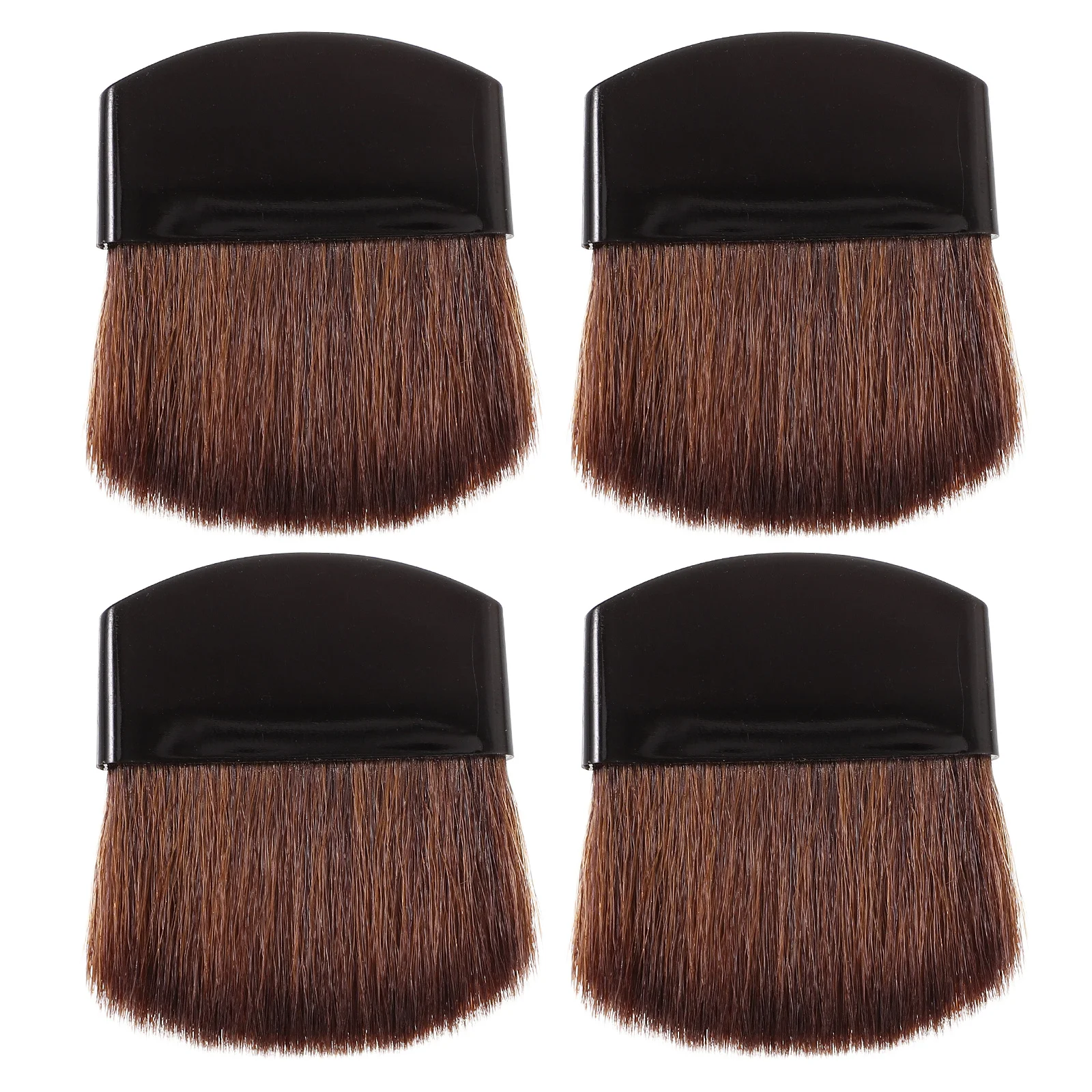 

4Pcs Brush Set Lightweight Small Size for Blush Loose Powder Highlighter Smooth Handle Washable Reusable Beauty Tools