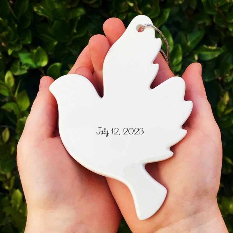 Flexible Silicone Doves Hanging Pendant Molds Hanging Ornament Mold Suitable for Craft Baking Party Decors and Holiday Present