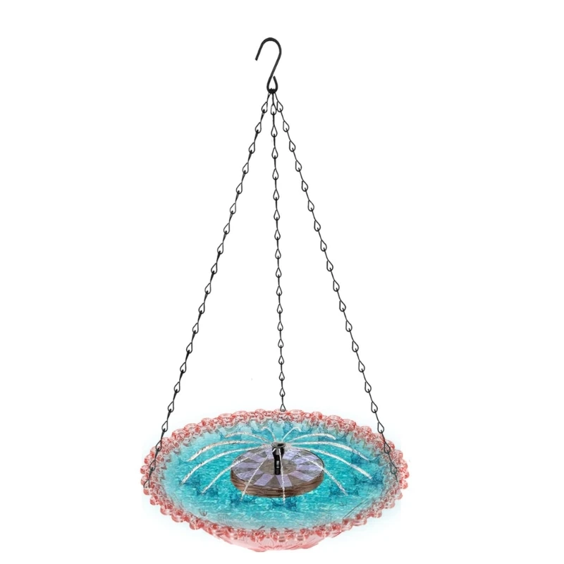 

Decorative Garden Water Fountain Bird Feeder Bath Durable ABS Hanging Design