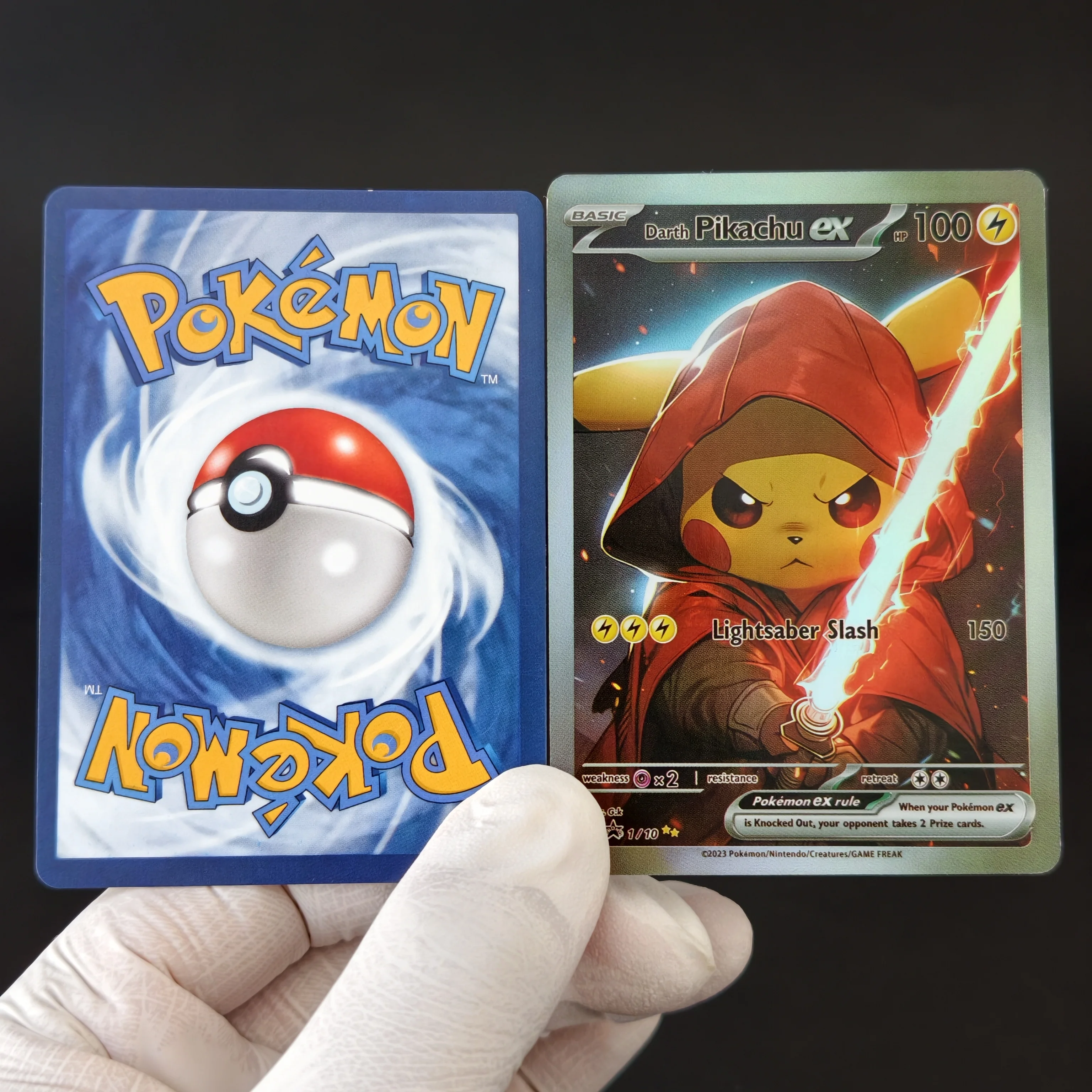 Proxy TCG Card PKM Darth Ex Jedi Rainbow Holo Cards DIY Self Made Single Card Classic Game Anime Cards Gift