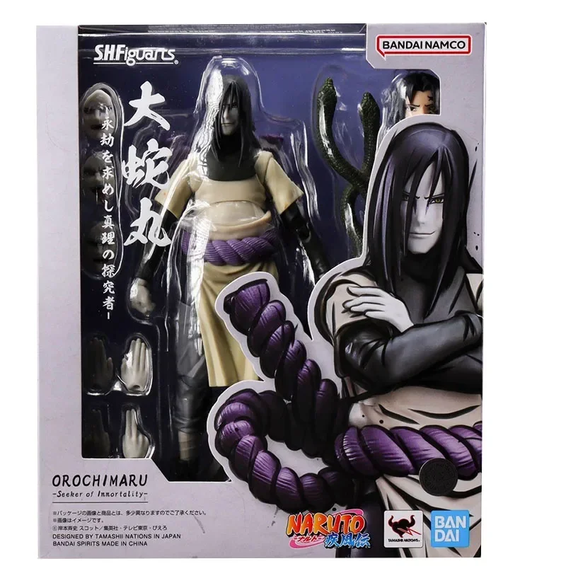 Bandai Genuine Original  S.H.FIGUARTS  OROCHIMARU ETERNAL TRUTH-SEEKER NARUTO SHIPPUDEN ANIMATION   Action Figure Toys For Boys