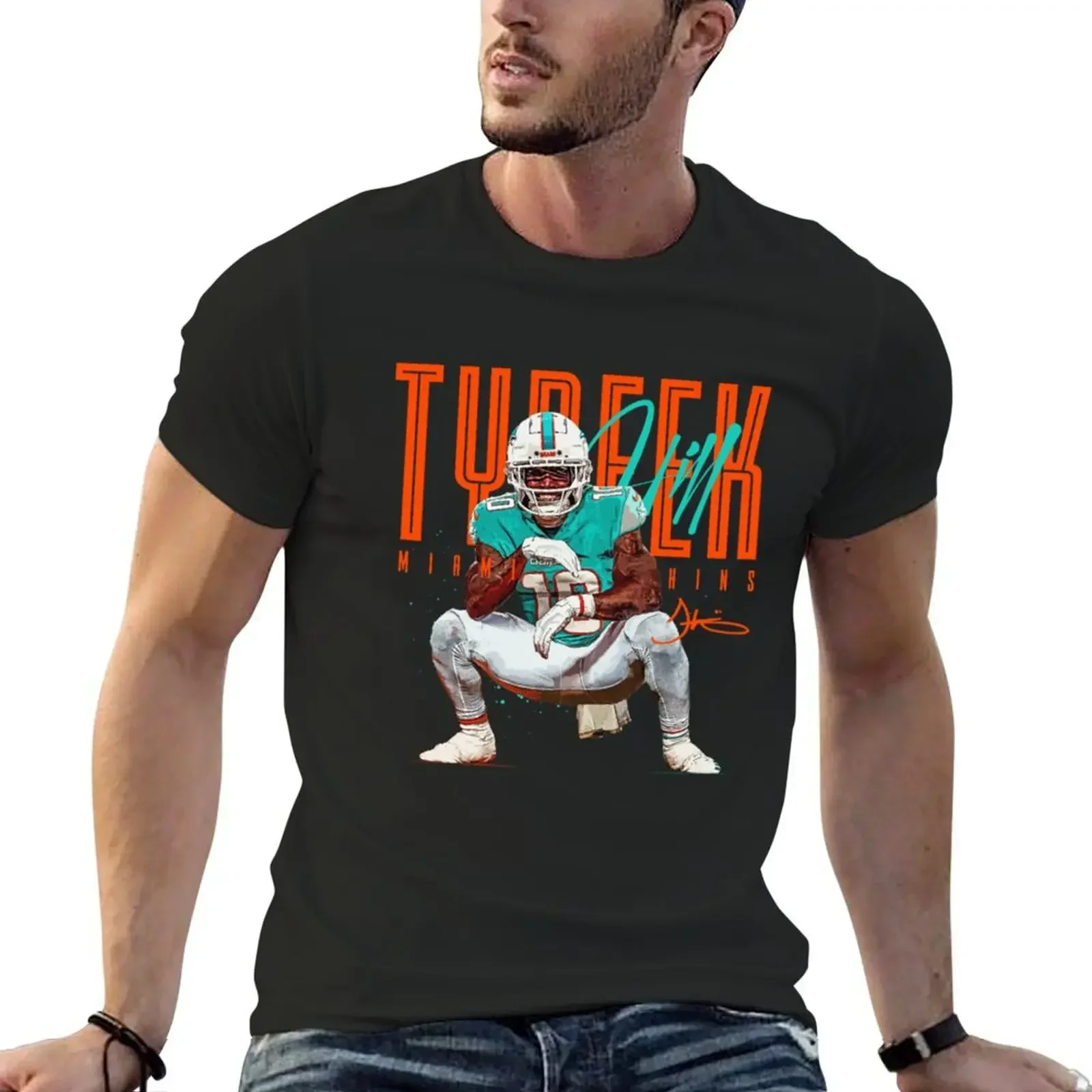 Tyreek Hill T-Shirt baggy shirts Short sleeve tee Aesthetic clothing heavyweights men t shirt