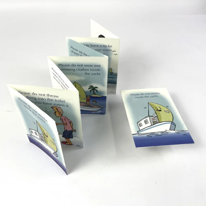 50 0.Zhang.Custom.Good Accordion Flyer Fold Thick Paper Custom Seven-Fold Event Guide Brochure High-Quality Printing Activit