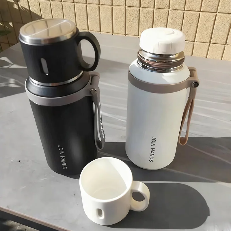 600 ml Edelstahl-Thermosflasche für kaltes und heißes Wasser, Thermoskanne für Tee, Kaffee, tragbare Wasserkocher-Wasserflasche