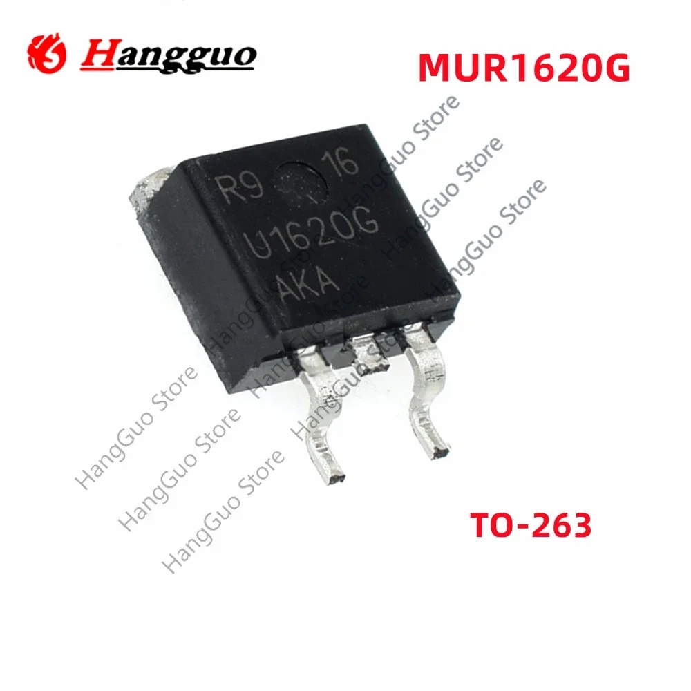 

5PCS/Lot Original MUR1620G U1620 U1620G TO-263 16A 200V Automotive Fast Recovery Diode