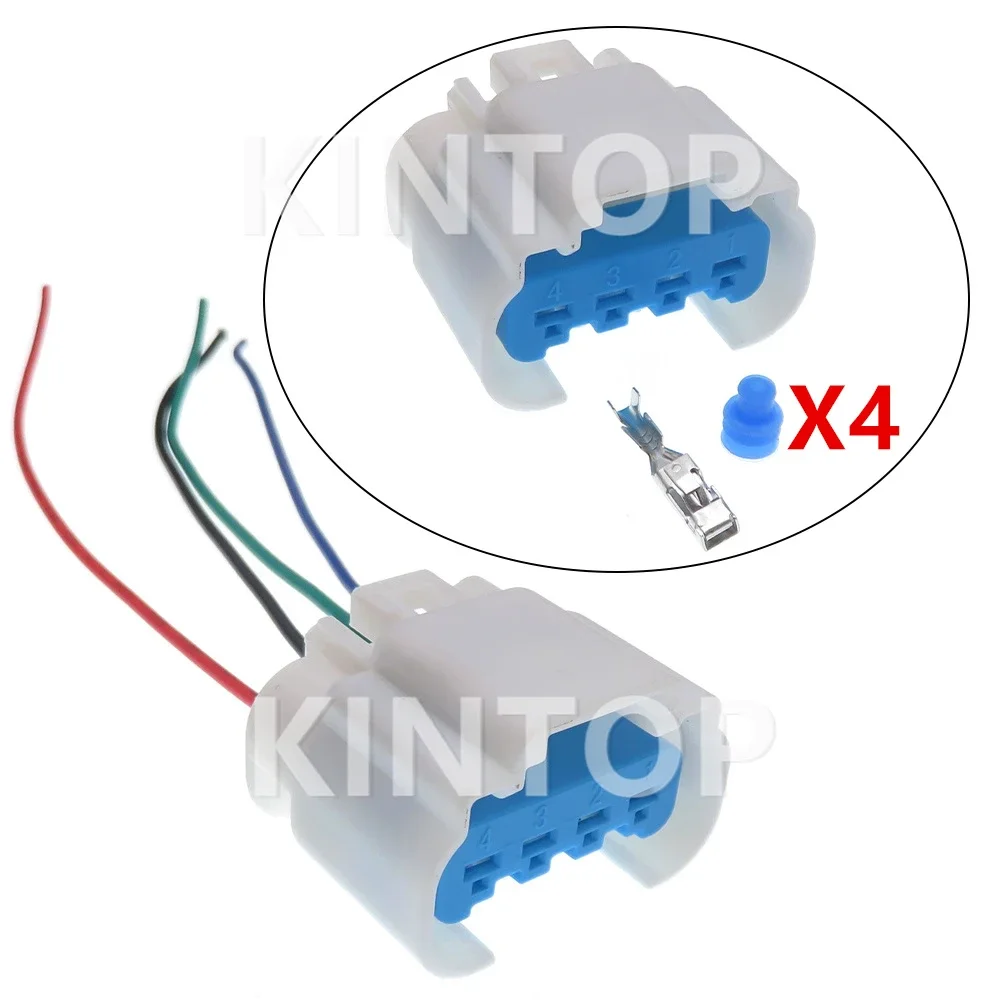 

1 Set 4 Pins 13527865 AC Assembly White Car Gasoline Fuel Electronic Pump Wire Terminal Sealed Socket For Buick Chevrolet Cruze