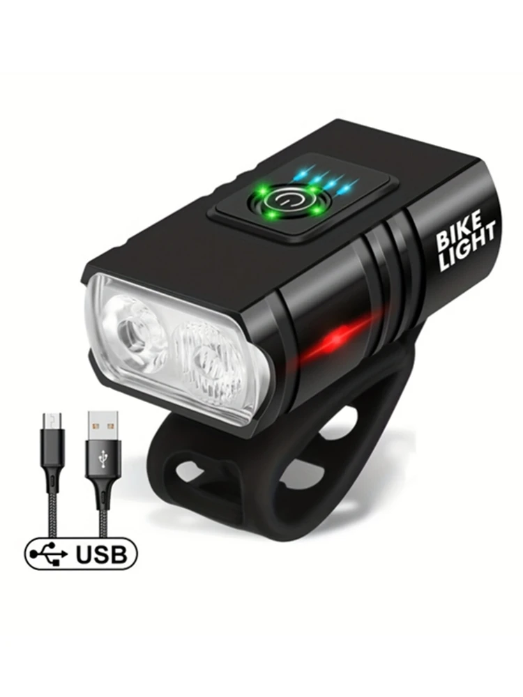 AliExpress 1pc, Bicycle lights, USB charging, 6 modes, ABS plastic material, handle/handheld holder, suitable for bicycles, mountain bikes,