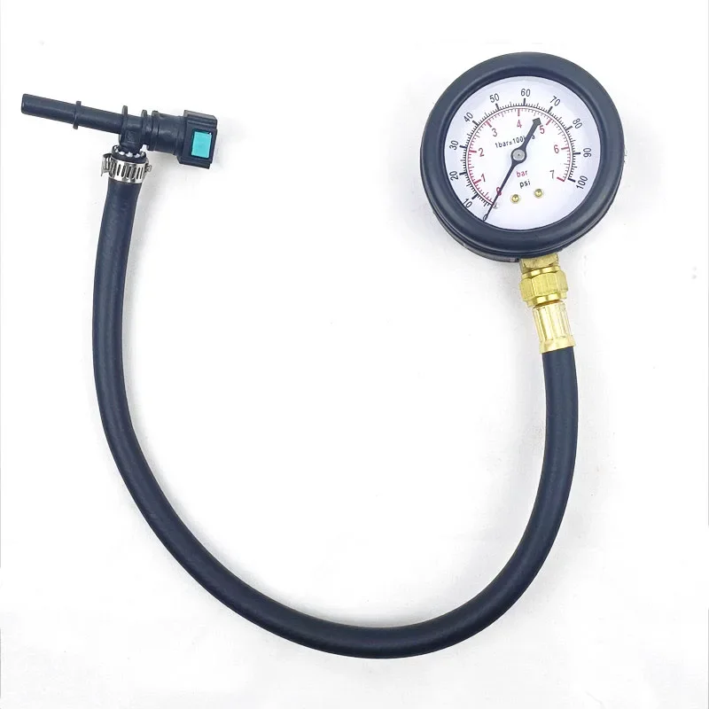 New Car Fuel Pressure Gauge Car Gasoline Injection Tester Meter With 6.3 7.89 9.49 Connector Fast Connetion