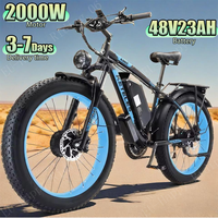 Electric Bicycle 2000W Motor 48V23AH Battery Hydraulic Braking E-Bike 26-Inch Fat Tire 21-Speed All Terrain Electric Bike