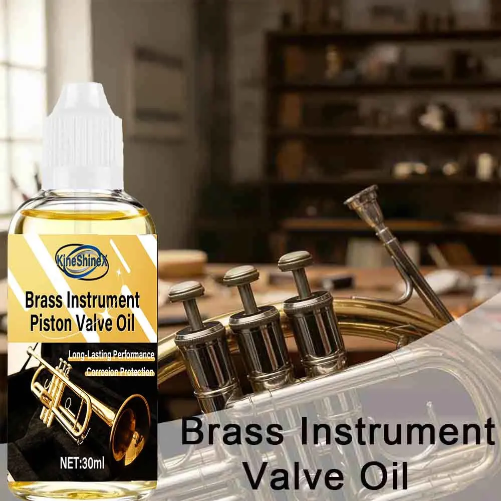 30ml Valve Lubricating Oil for Trumpet Trombone Tuba - Long-Lasting Piston Lubricant, Smooth Action Fast Response Brass Care Oil