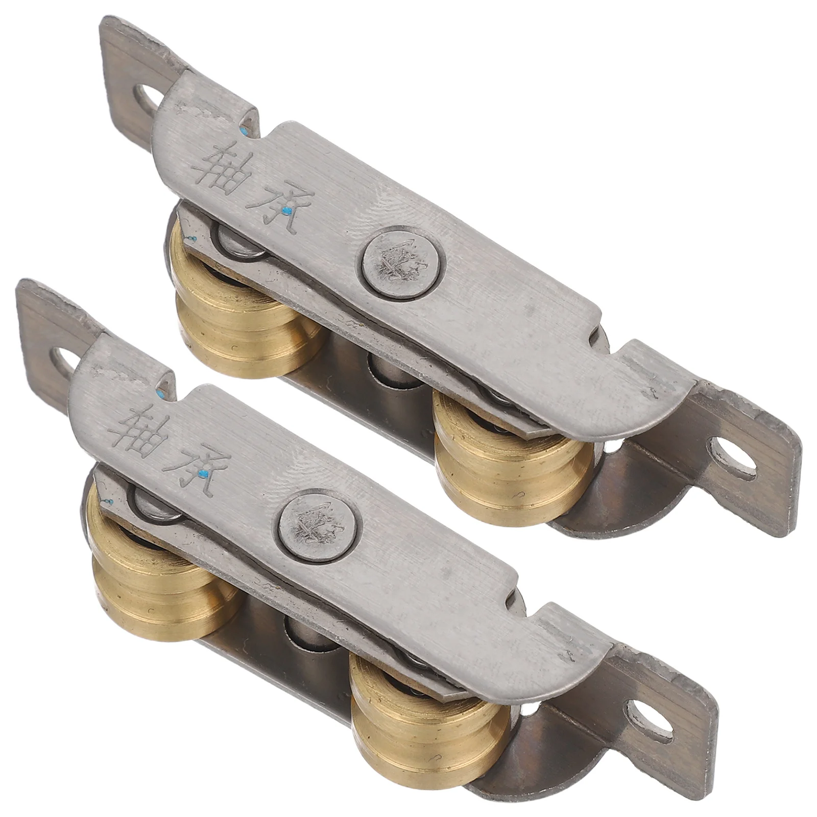 

2pcs Sliding Rollers Steel Double Wheel For Wardrobe Glass Window Silent Smooth Sliding Track Roller Track Pulley Replacement