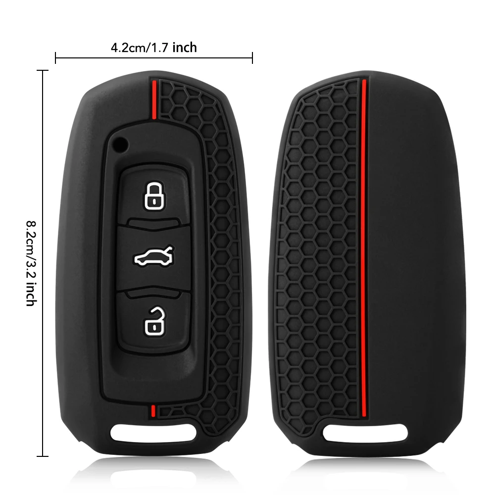 Silicone Car Key Case Cover with Keychain Holder for Geely Emgrand 7 GX3 Atlas GS NL3 Gili Emgrand 7 EX7 GT GC9 Protector #6