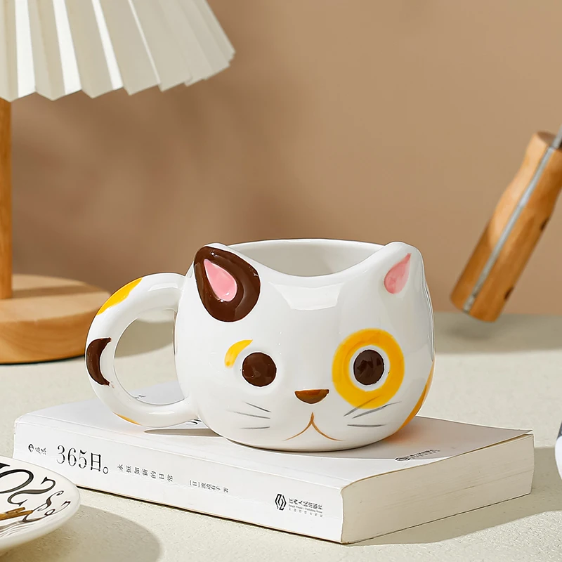 Creative Cat Shaped Mug Cups of Coffee Cup to Go Personalized Gifts Cute and Different Cups Ceramics & Pottery Original Mugs Bar