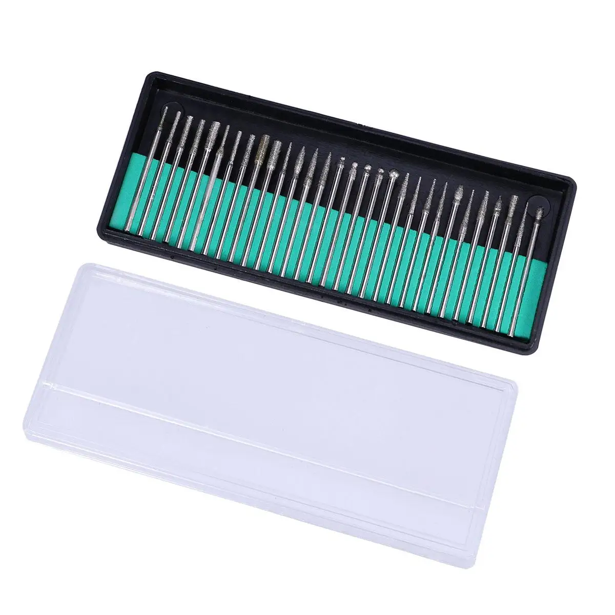 30 Pcs Grinding Rod Head Hard Material Bits Alloy Hardened Steel .35mm