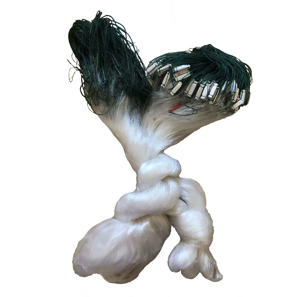 شبكة صيد بطبقة واحدة، شبكة خيشومية من النايلون أحادية الشكل، شبكة سمك المياه العذبة، ارتفاع 1.8 م - 5 م، طول 45 م - 55 م، شبكة 25 مم - 80 مم