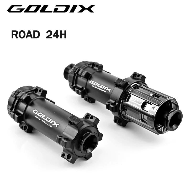 

GOLDIX R180ULTRA Ultralight Road Bike Hub TPI Bearings 24-Hole 30T Ratchet Suitable for HG XDR Road Freewheels 210g
