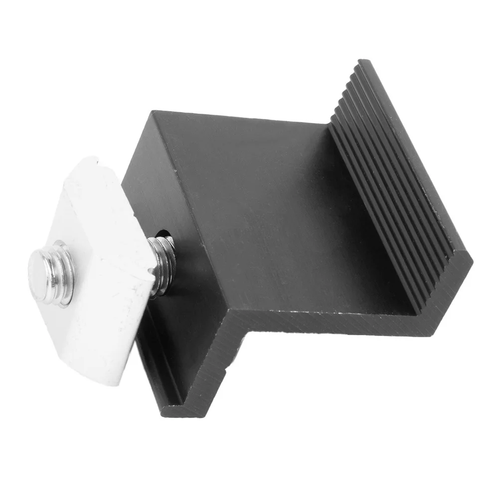 High Quality Hot Sale Solar Panel Support Clamp Supplies 4/10Pcs Accessories Aluminum Alloy Black Mounting Parts