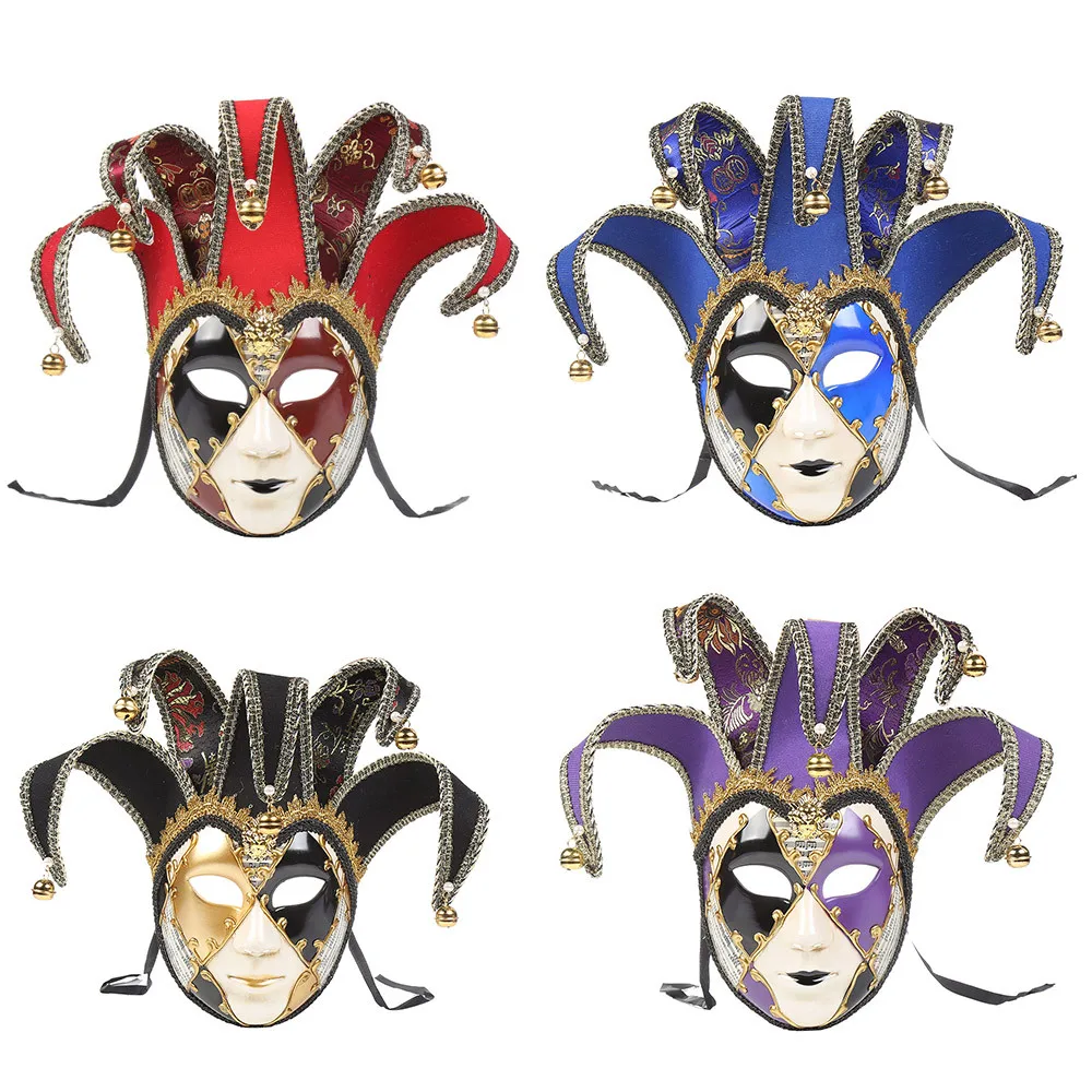 

New Clown Mask Christmas Party Facial Joker Masks Full Face Mask Halloween Masquerade Cosplay Costume Props