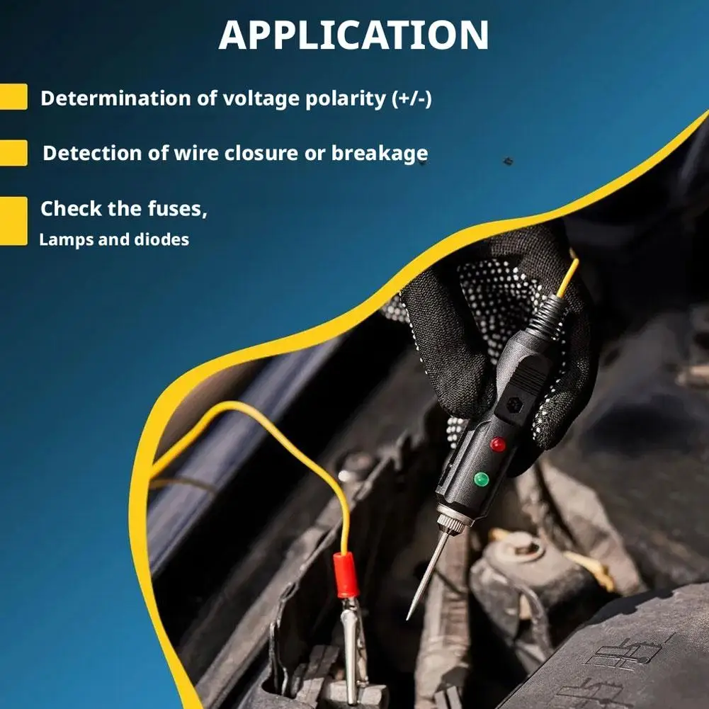 6-24V Automotive Test Pen Car Voltage Electrical Equipment Index Tester Electrical Diagnostic Tool for Fuse, Bulb & Circuit