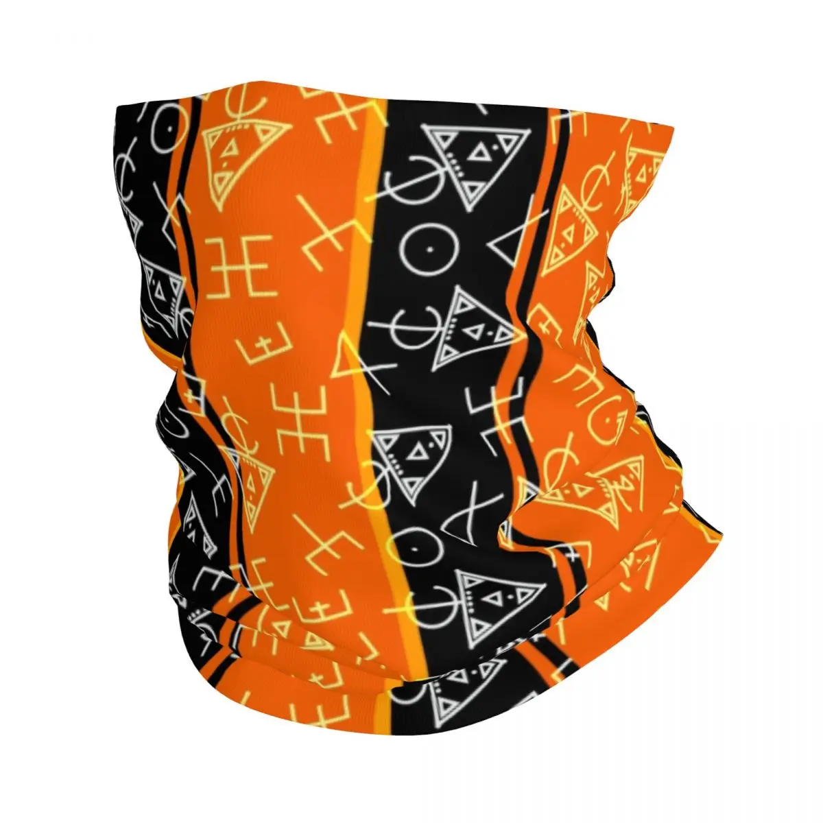 Kabyle Jewelry Tifinagh Amazigh Bandana Neck Warmer Men Women Winter Ski Tube Scarf Gaiter Morocco Ethnic Geometric Face Cover